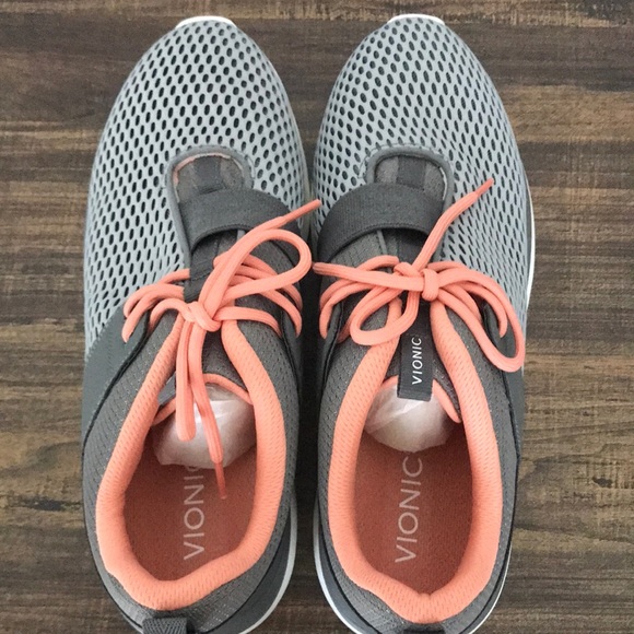 Vionic Shoes - Vionic Mesh Lace-Up Athletic Sneakers - Coro - charcoal a395066